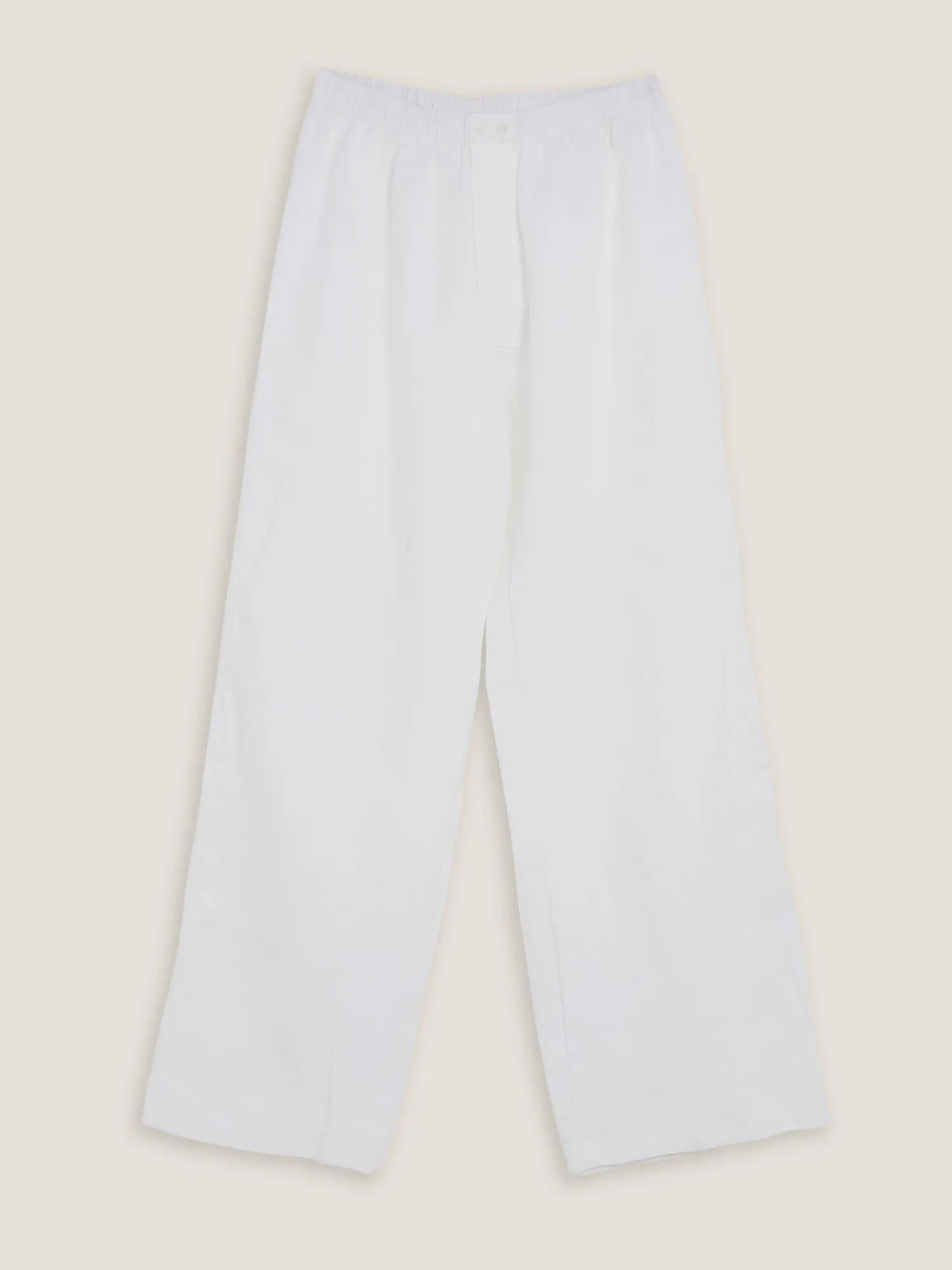 100% Linen pants in White