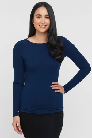 Amy Boatneck Top - Navy