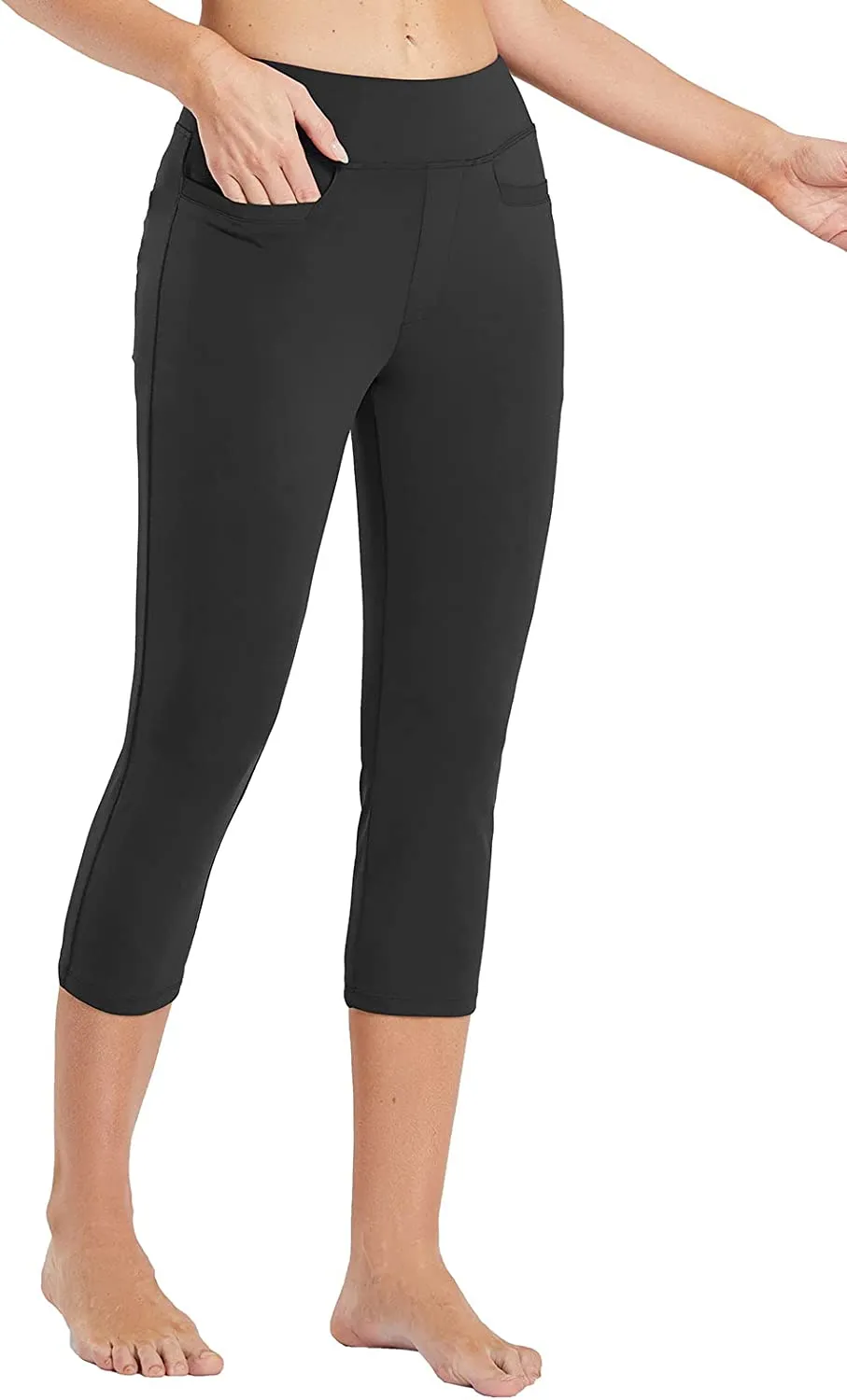 Amy Fashion - Capri Pants for Women Casual Pull On Yoga Dress Capris