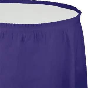 Bulk Purple Plastic Tableskirt 29 inch x 14 ft (6 per Case)