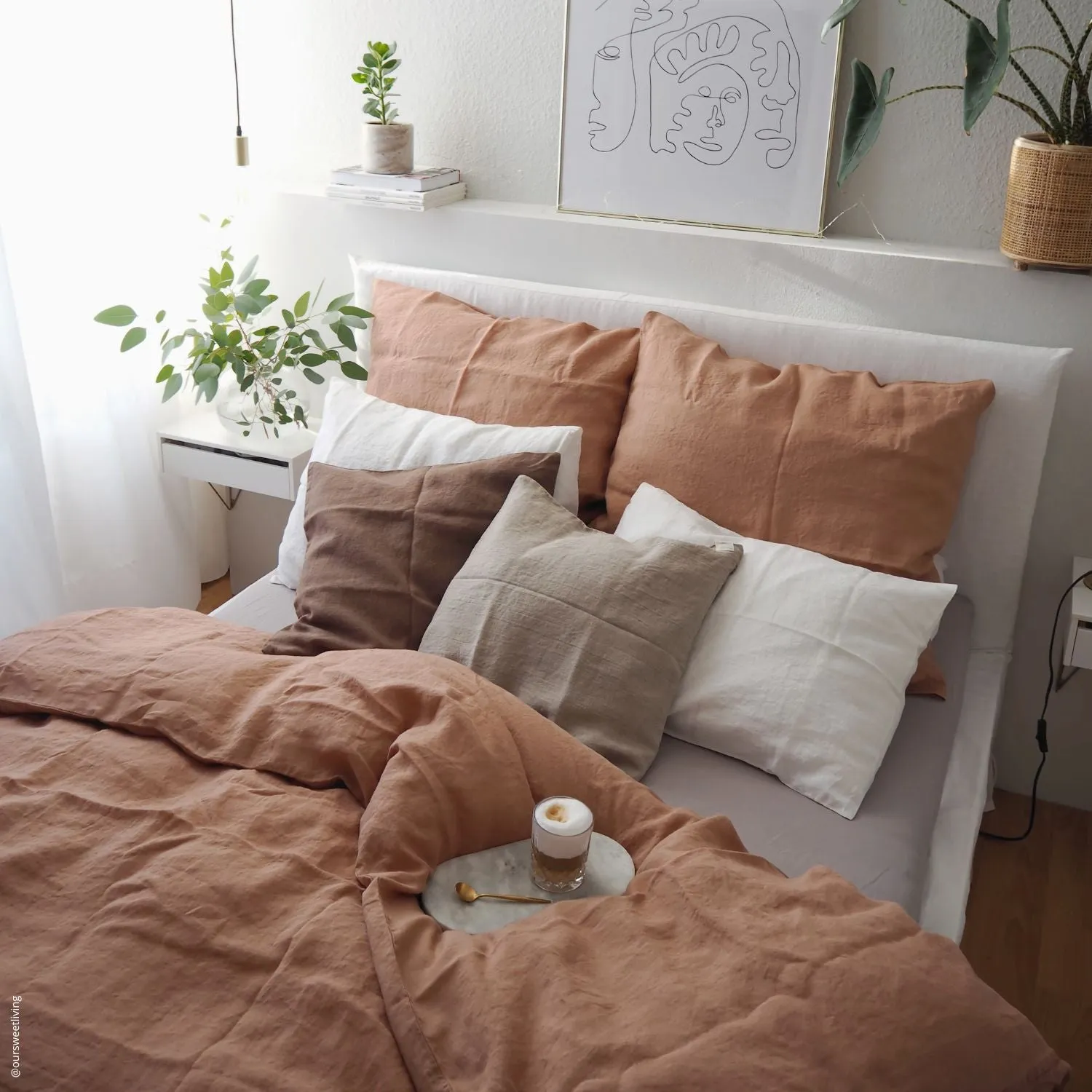 Cafe Creme Linen Duvet Cover