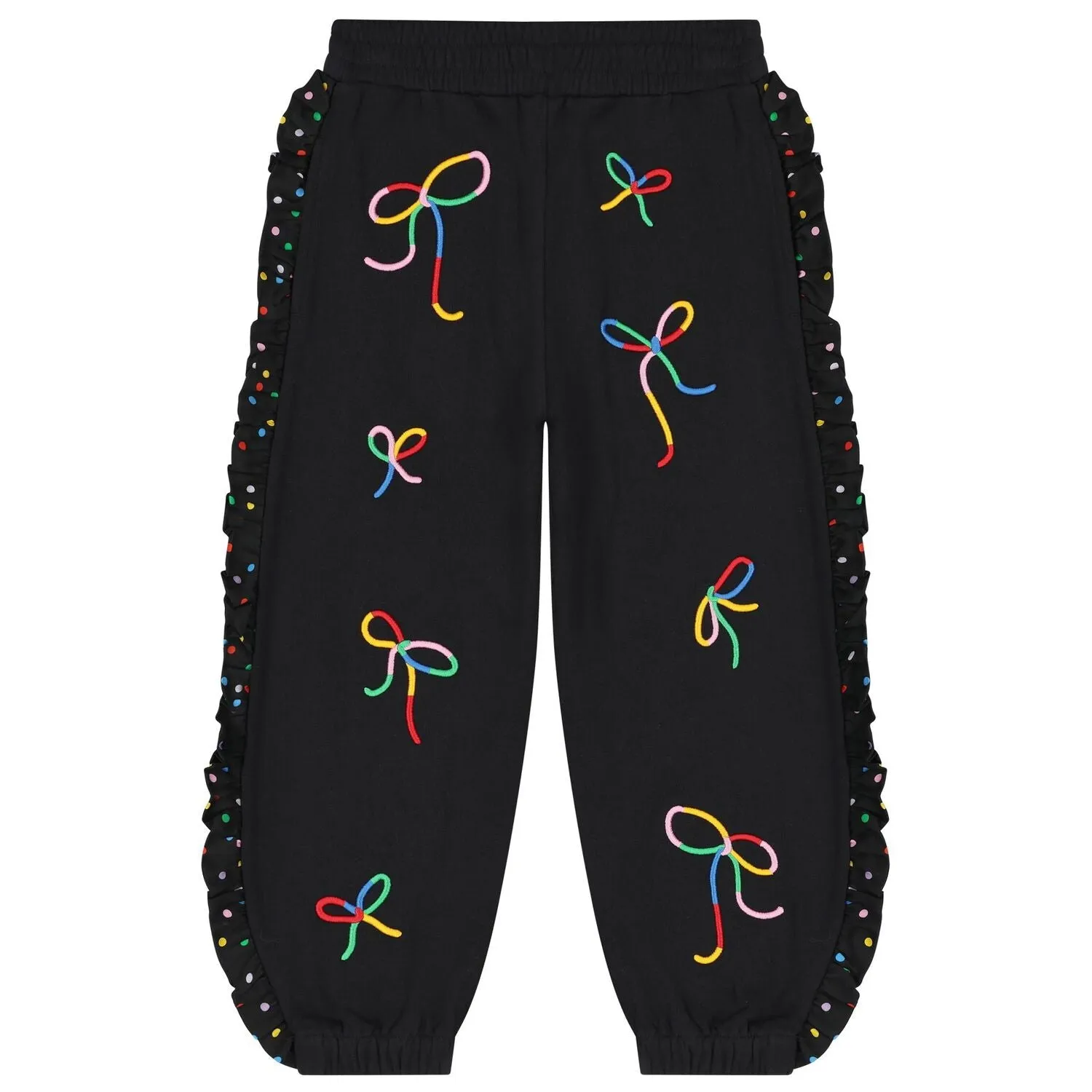 Embroidered Bow Joggers