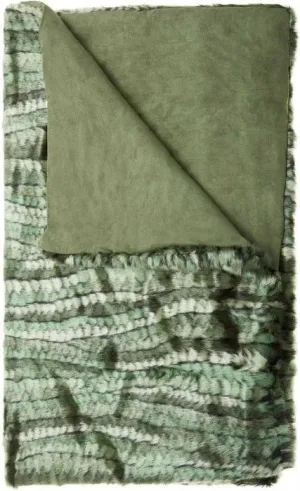 Fur N9551 Green Throw Blanket