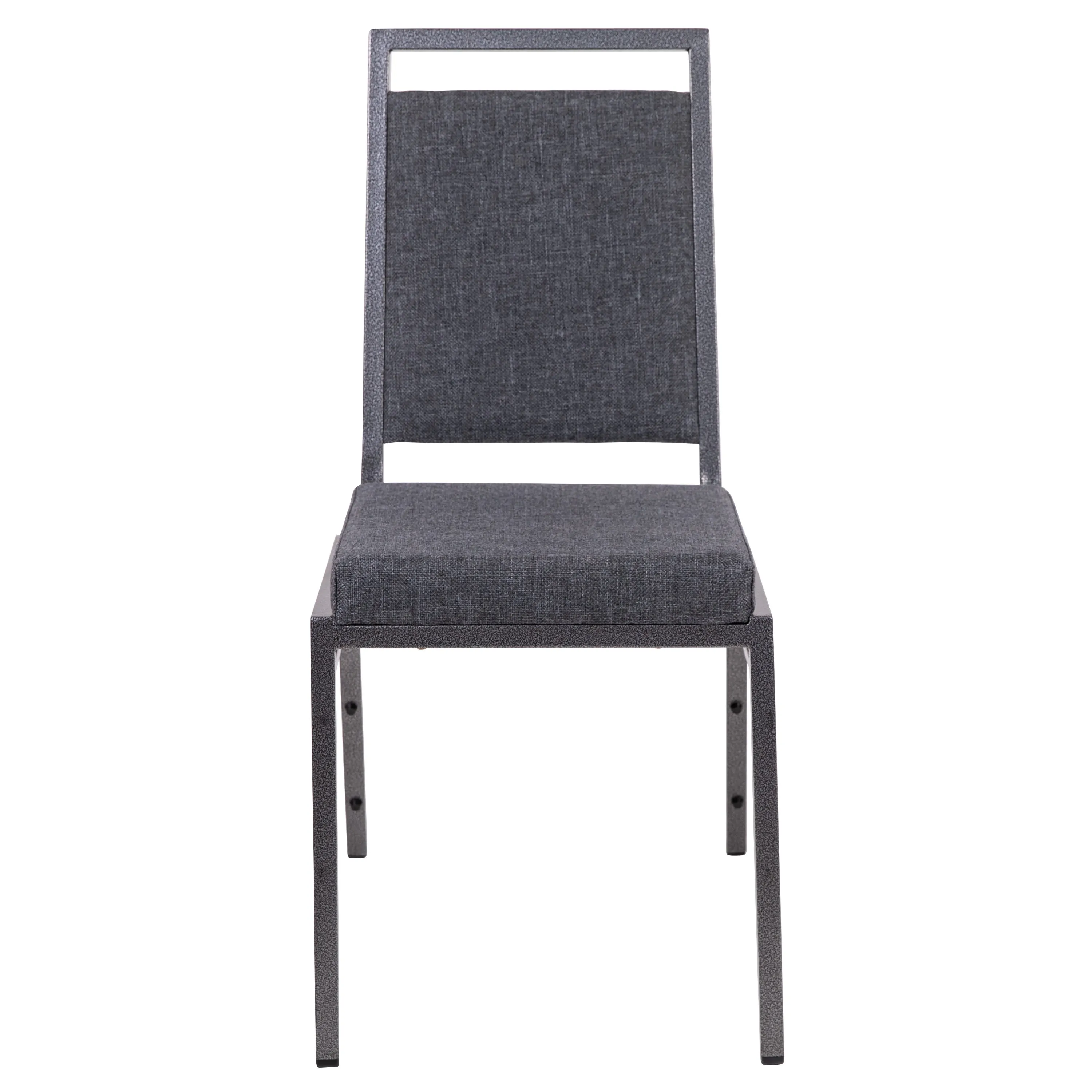 HERCULES Series Square Back Stacking Banquet Chair with Silvervein Frame