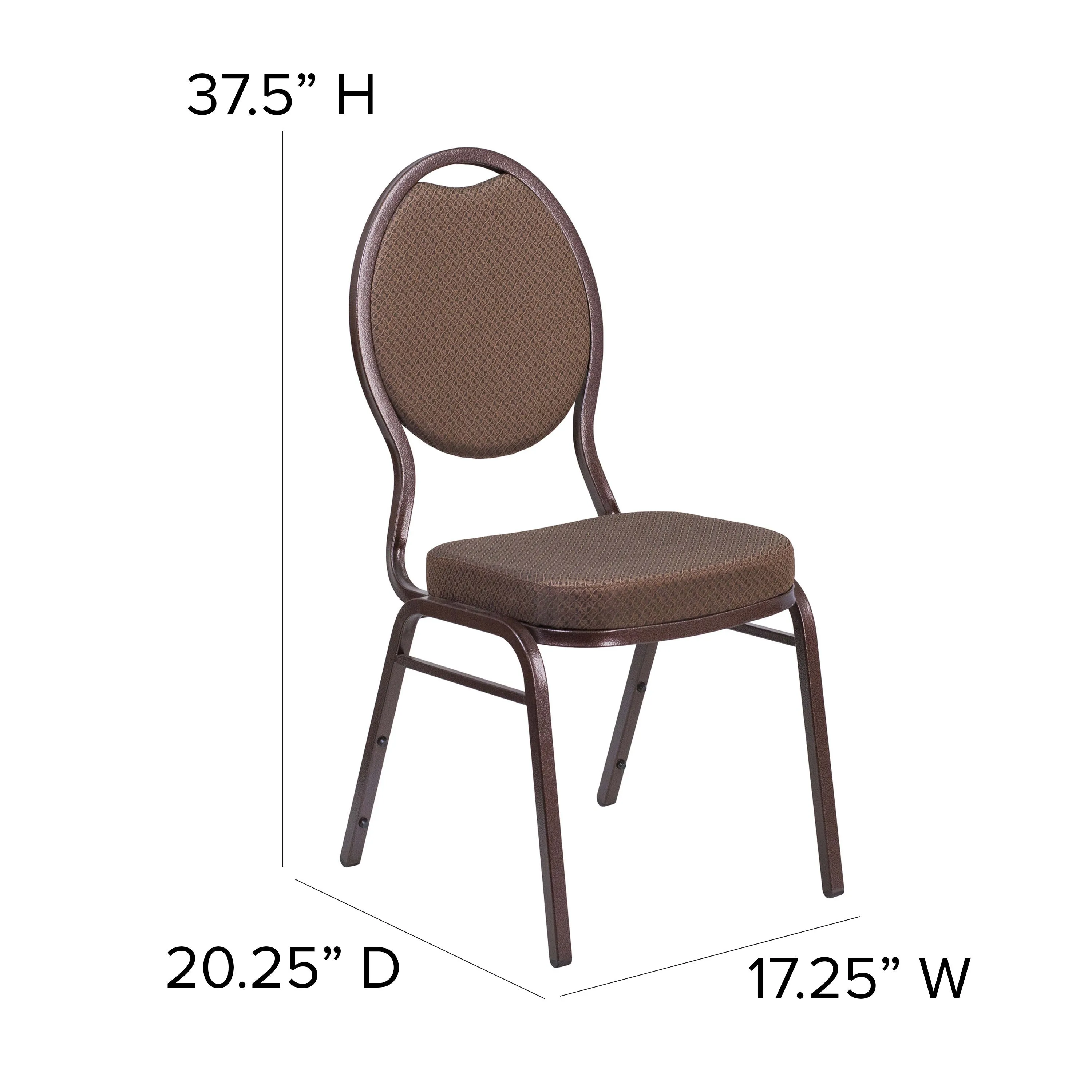 HERCULES Series Teardrop Back Stacking Banquet Chair