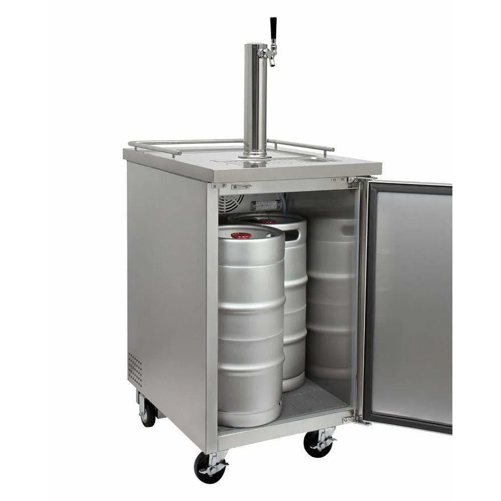 Kegco 24" Wide Kombucha Single Tap All Stainless Steel Kegerator KOMC1S-1