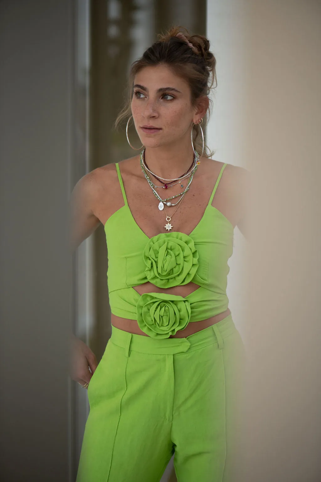 Lime flower top