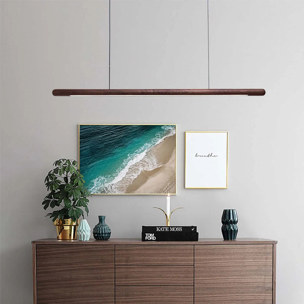 Luxurious Solid Wood Pendant Light