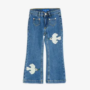 M. Rodini x Wrangler Peace Dove Denim Flared Jeans