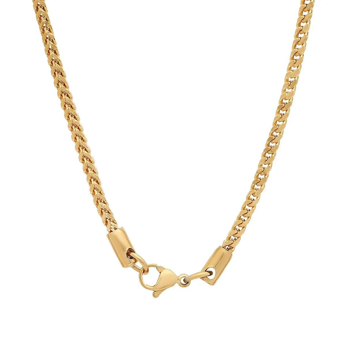 Men's Stainless Steel 18K Gold Plated Franco Link Chain