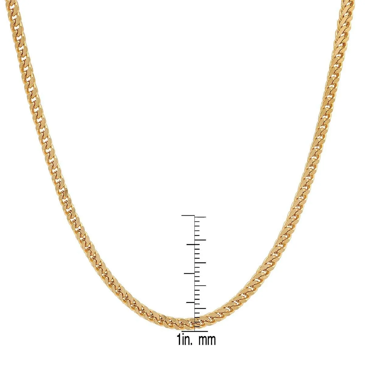 Men's Stainless Steel 18K Gold Plated Franco Link Chain