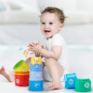 Rainbow Stacking Cups with Lights Sounds