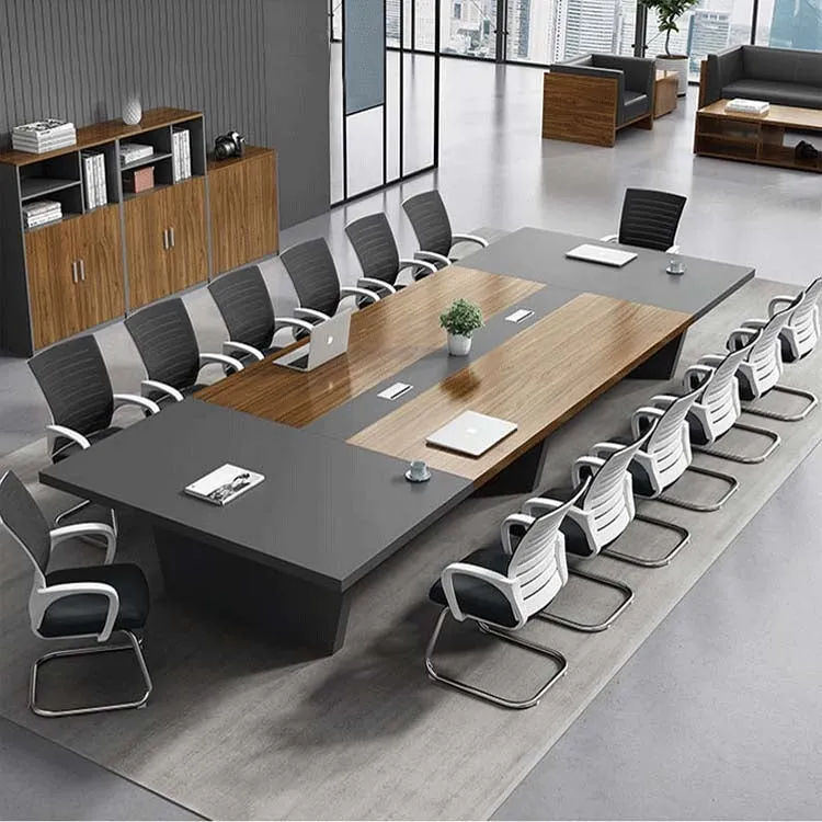 Rectangular and Large Conference Table Office Negotiation Table Long Table with Cable Management HYZ-008-E（East Coast）