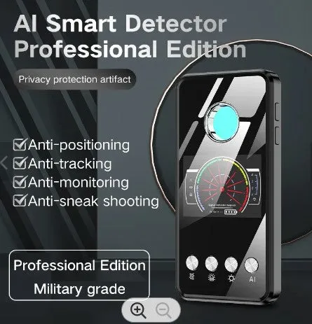 RF Detector, Covert Camera Detector, Audio Recorder Detector, GPS Tracker Detector with Infrared and Magnet Detector probe.