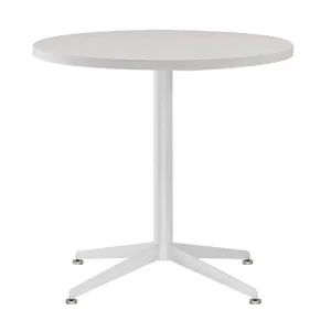 SENGLIDA White Dining Table Round Small Office Table Conference Table Coffee Meeting Table for Office Boardroom Kitchen Living Room Waterproof Desktop Easy Assembly 31.5 inch