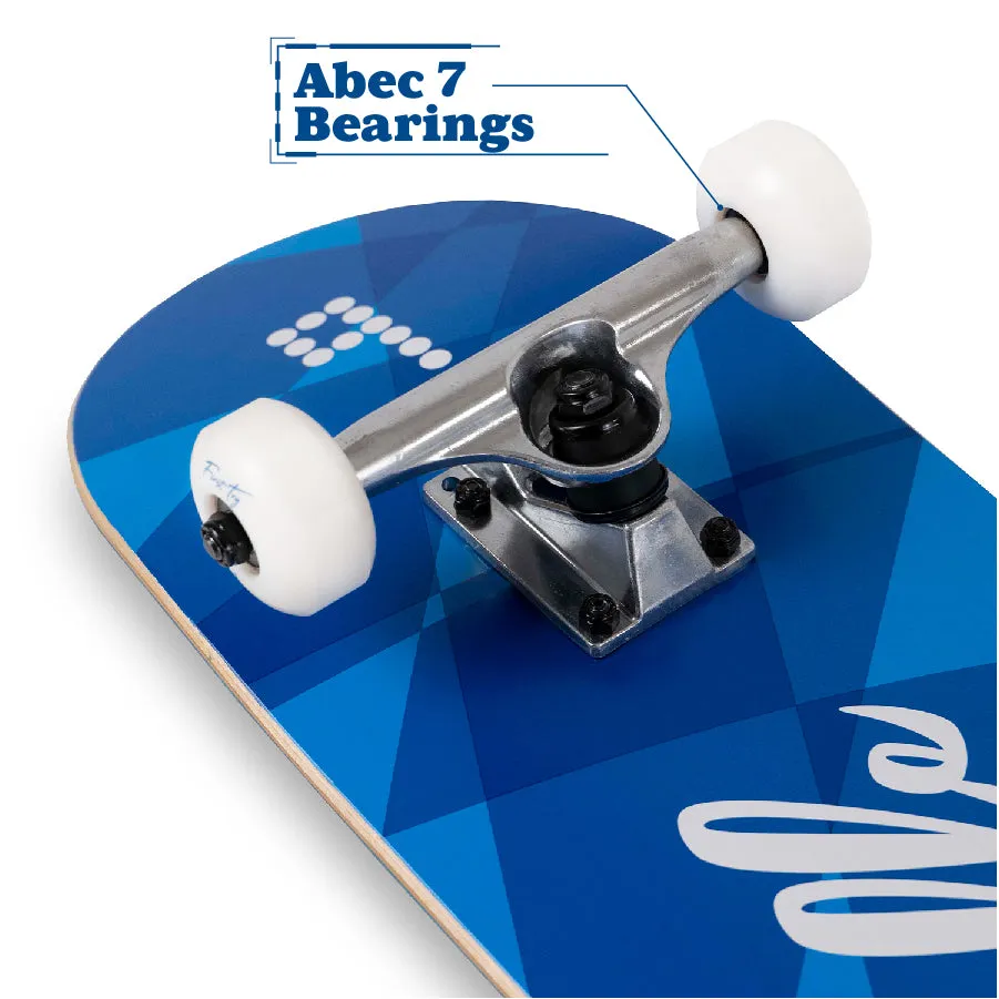 Skateboard with 7-Ply Maple Deck, and Abec-7 Bearings 31 x 7.75 Inches.