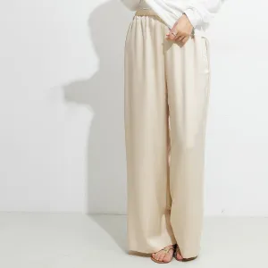 Summer Draped Casual Pants Women Small High Grade Lazy Solid Color Loose Trousers Wide Leg Pants