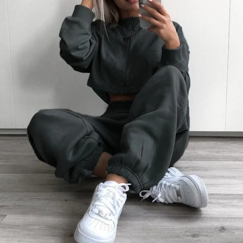 Wide Leg High Waist Joggers