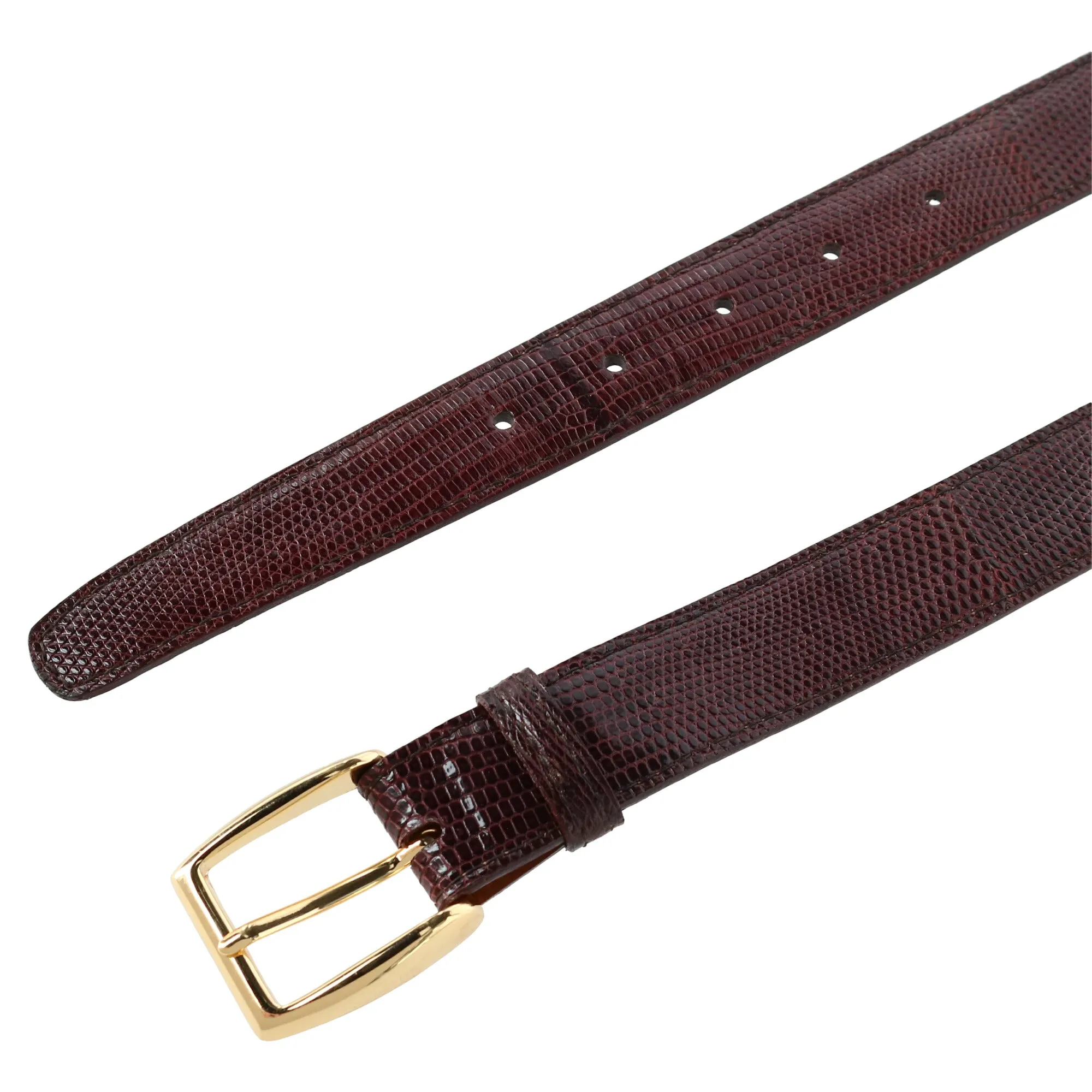 Windsor 30mm Genuine Lizard Belt (Two Interchangeable Buckle Set)