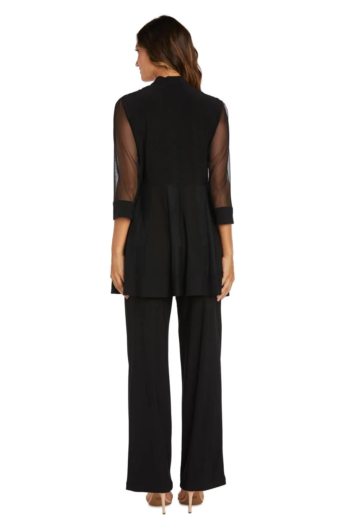 Women's Beaded neck 2 Piece Pant Suit - Mother of the bride Pantsuit