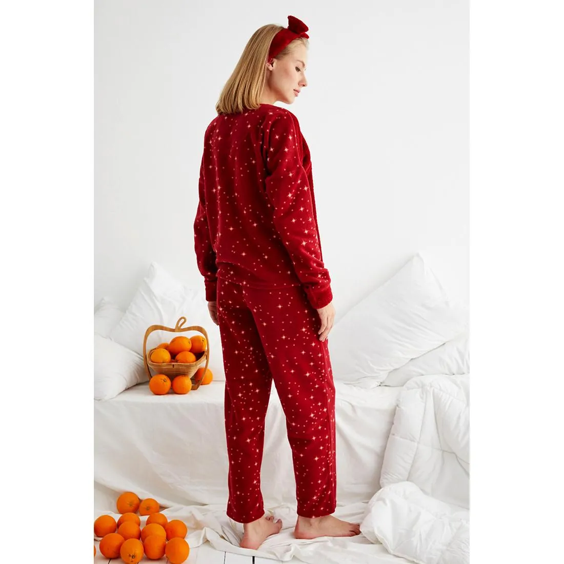 Women's Sleeve Seasonal Cotton Combed Pajamas Set- Winter Pajamas