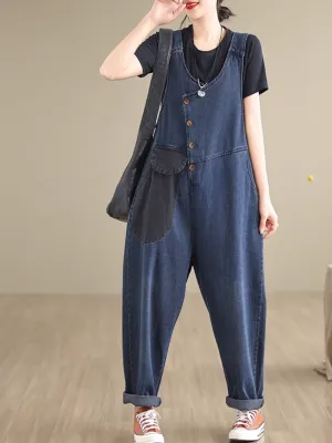 Women's Summer Wonderful  Large Size Loose Long Dungarees