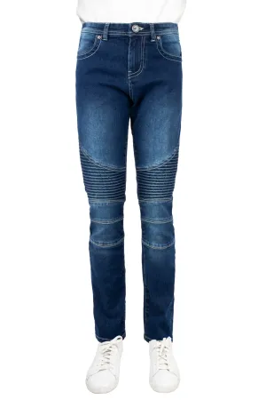 X RAY Kid's Slim Fit Moto Biker Denim Pants