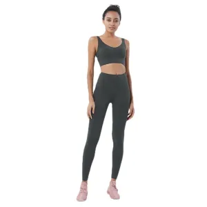 Yoga Set Sports Suit Women Lounge Wear Crop Tops And Leggings