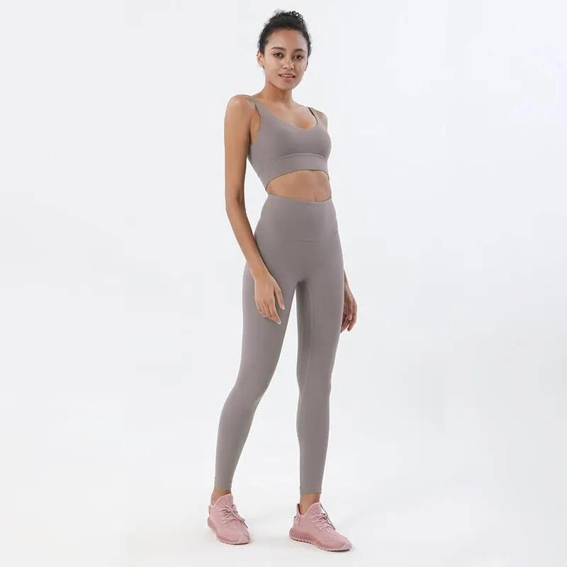 Yoga Set Sports Suit Women Lounge Wear Crop Tops And Leggings