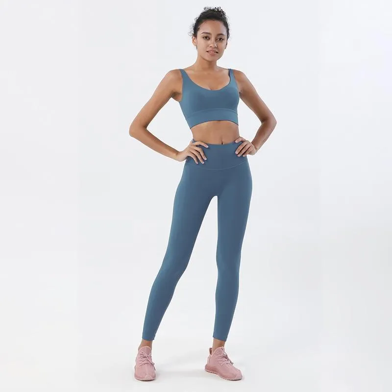 Yoga Set Sports Suit Women Lounge Wear Crop Tops And Leggings